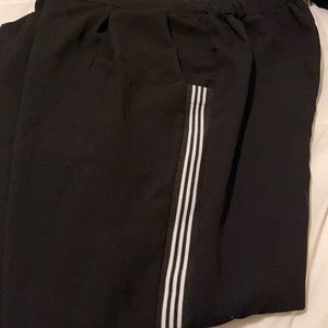 Joe B black pants with white strips on side